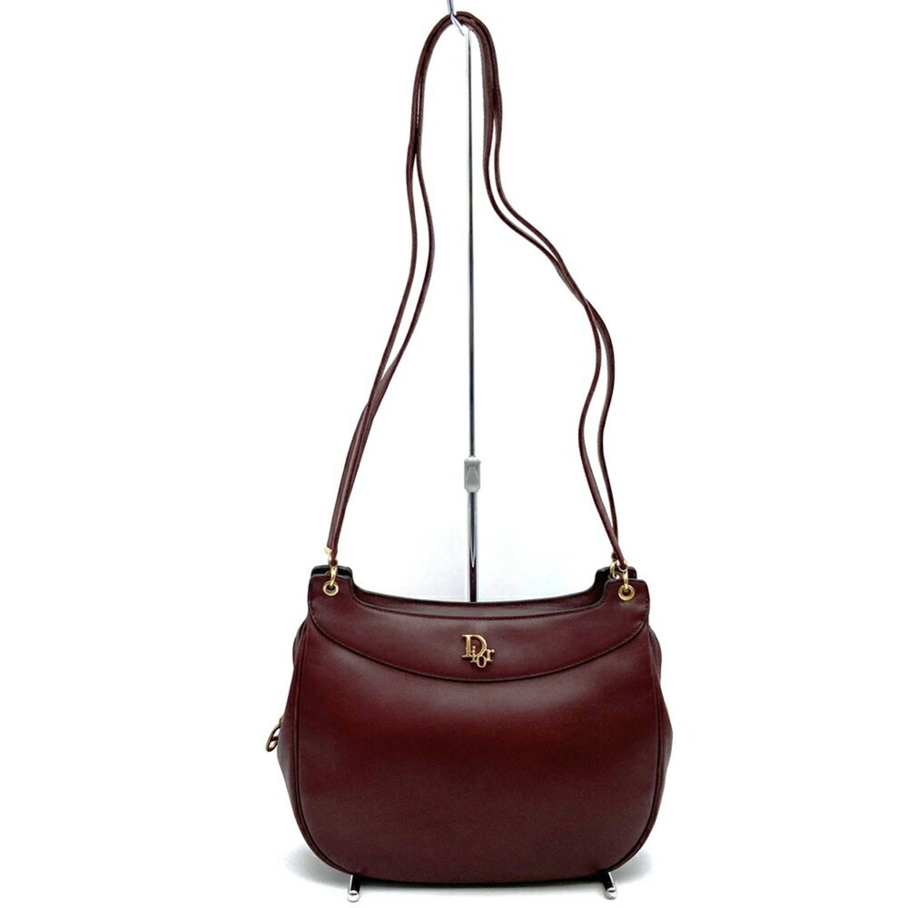 CHRISTIAN DIOR Vintage Red Leather Shoulder Bag